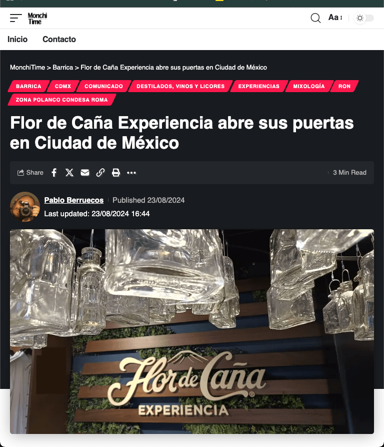 MONCHI TIME | Flor de Caña Experiencia abre sus puertas en Ciudad de México