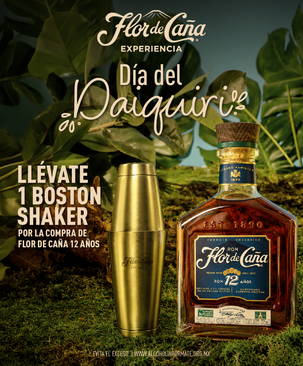 RON FLOR DE CAÑA 12 AÑOS BOSTON SHAKER
