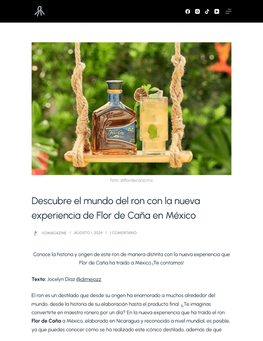 VOMAG | Descubre el mundo del ron con la nueva experiencia de Flor de Caña en México