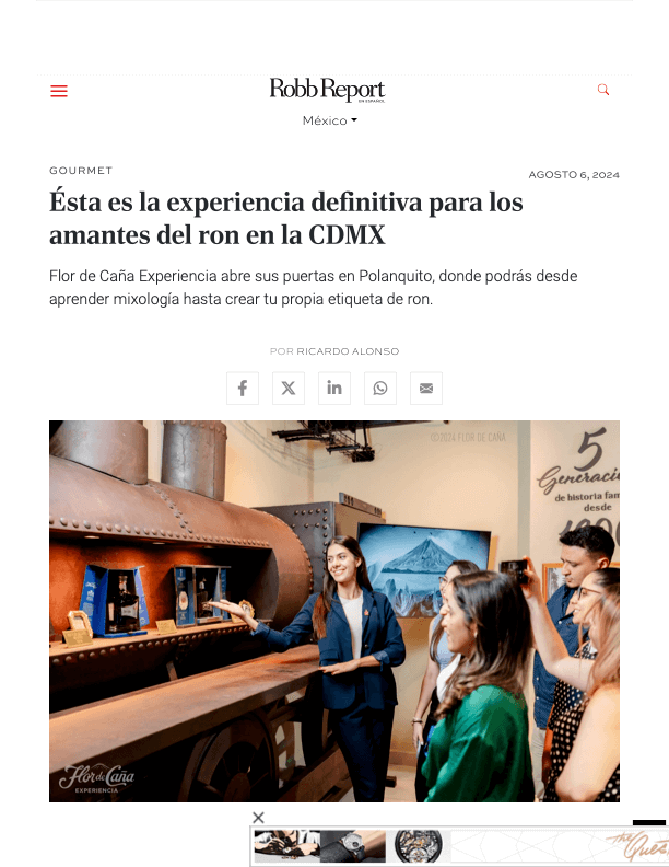 ROBB REPORT | Ésta es la experiencia definitiva para los amantes del ron en la CDMX
