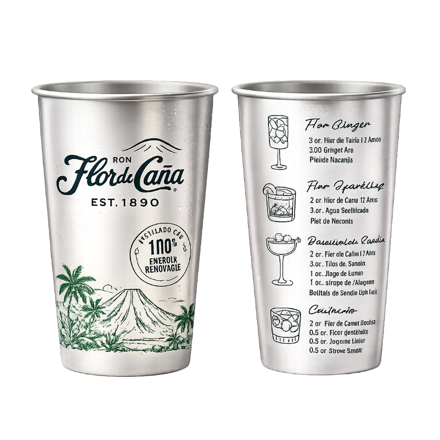 VASO INOX STEEL - 2 PACK | FLOR DE CAÑA